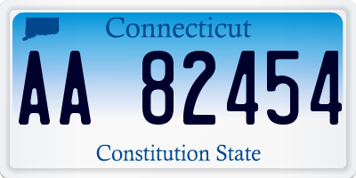 CT license plate AA82454