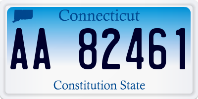 CT license plate AA82461