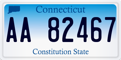 CT license plate AA82467