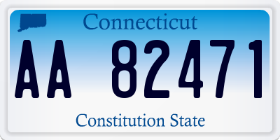 CT license plate AA82471