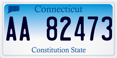 CT license plate AA82473
