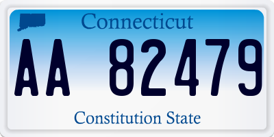 CT license plate AA82479