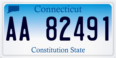 CT license plate AA82491