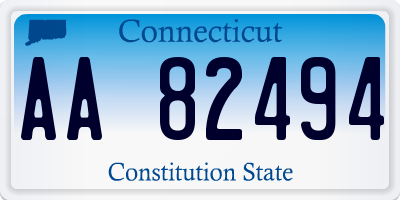 CT license plate AA82494