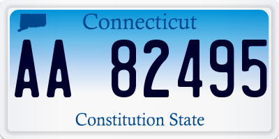 CT license plate AA82495