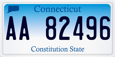 CT license plate AA82496