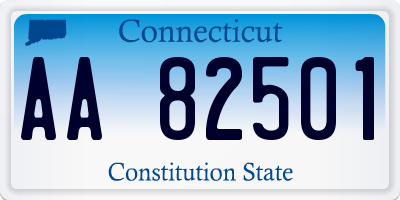 CT license plate AA82501