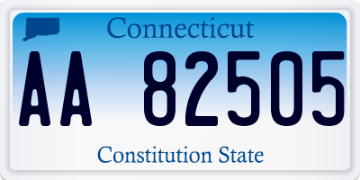 CT license plate AA82505