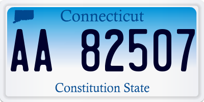 CT license plate AA82507