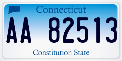 CT license plate AA82513