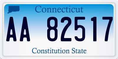 CT license plate AA82517