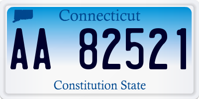 CT license plate AA82521