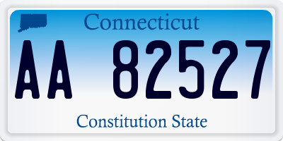 CT license plate AA82527