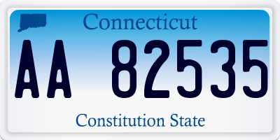 CT license plate AA82535