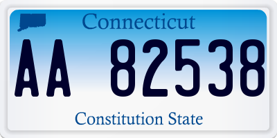 CT license plate AA82538