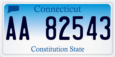 CT license plate AA82543