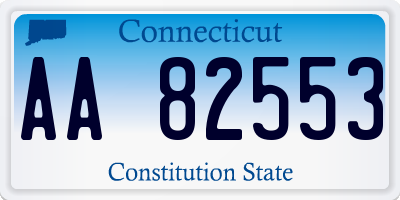 CT license plate AA82553