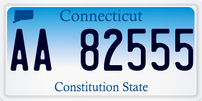 CT license plate AA82555