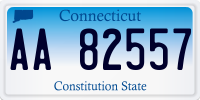 CT license plate AA82557