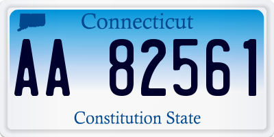 CT license plate AA82561