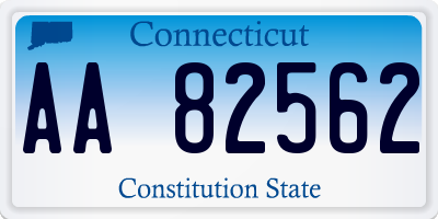 CT license plate AA82562