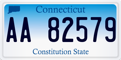 CT license plate AA82579