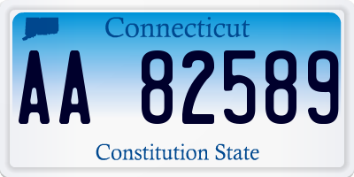 CT license plate AA82589