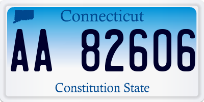 CT license plate AA82606