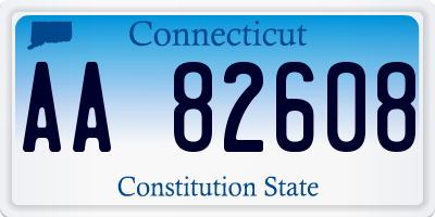 CT license plate AA82608