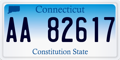 CT license plate AA82617