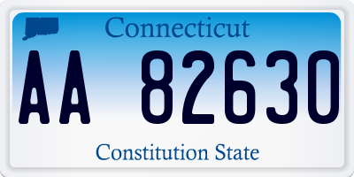 CT license plate AA82630