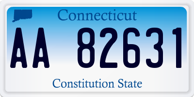 CT license plate AA82631