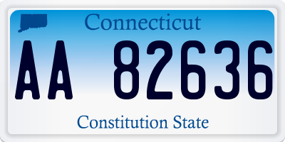 CT license plate AA82636