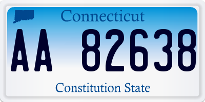 CT license plate AA82638