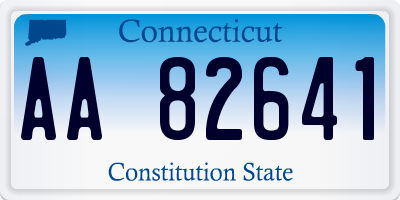 CT license plate AA82641