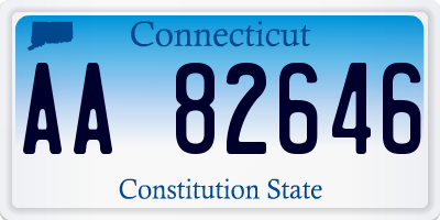 CT license plate AA82646