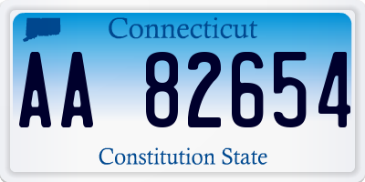 CT license plate AA82654