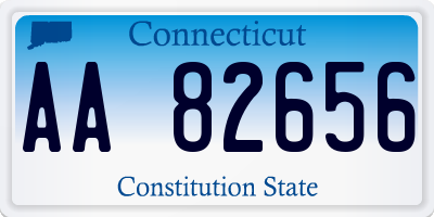 CT license plate AA82656
