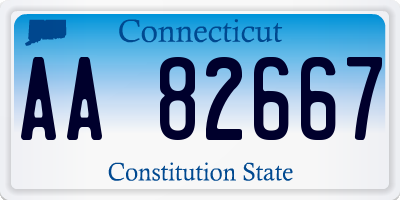CT license plate AA82667