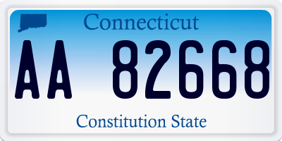 CT license plate AA82668