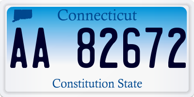 CT license plate AA82672