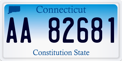 CT license plate AA82681