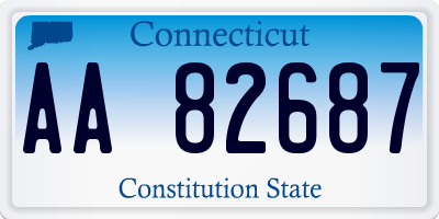 CT license plate AA82687