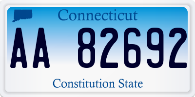 CT license plate AA82692