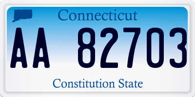 CT license plate AA82703