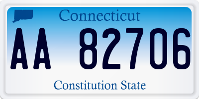 CT license plate AA82706