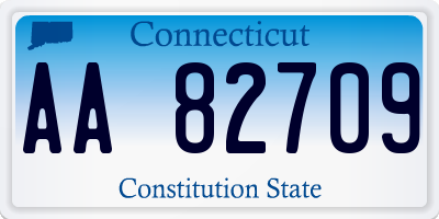 CT license plate AA82709