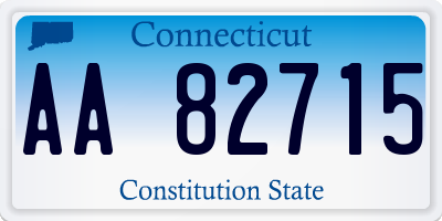 CT license plate AA82715