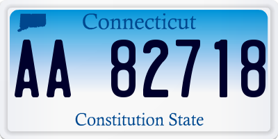 CT license plate AA82718