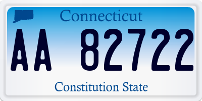 CT license plate AA82722